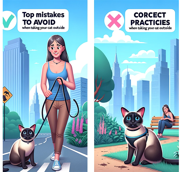 The Top Mistakes to Avoid When Taking Your Cat Outside